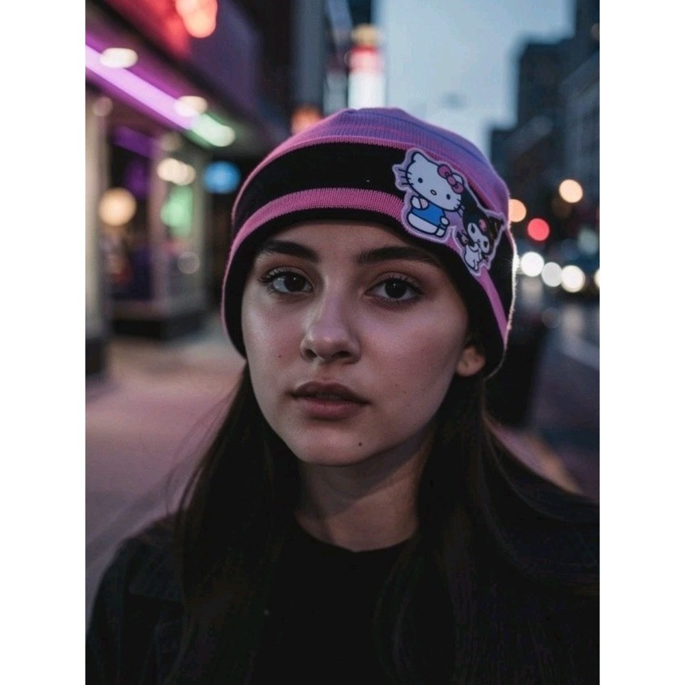 Sanrio Hello Kitty‎ & Kuromi Beanie Winter Hat Youth Adult One Size NWT